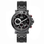 Bobroff Black Stainless Steel Dress Watch
