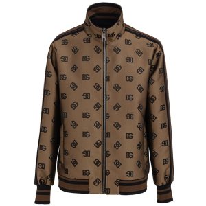 Dolce & Gabbana Bronze Polyester Shell Jacket
