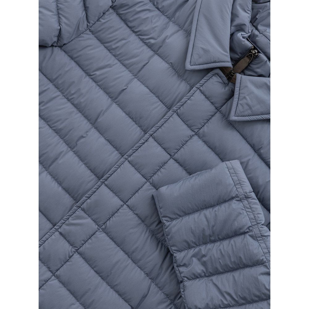 Herno Blue Polyester Coat - Image 4