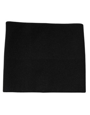 Dolce & Gabbana Black Cashmere Knitted Square Handkerchief Scarf
