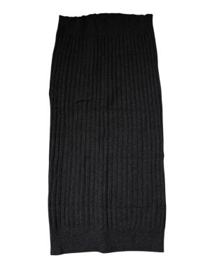 Dolce & Gabbana Black Cashmere Knitted Neck Warmer Foulard Scarf