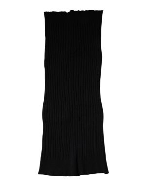 Dolce & Gabbana Black Cashmere Knitted Neck Warmer Foulard Scarf