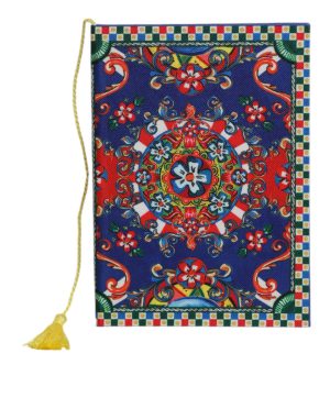 Dolce & Gabbana Multicolor Polyester Carretto Siciliano Print Notebook