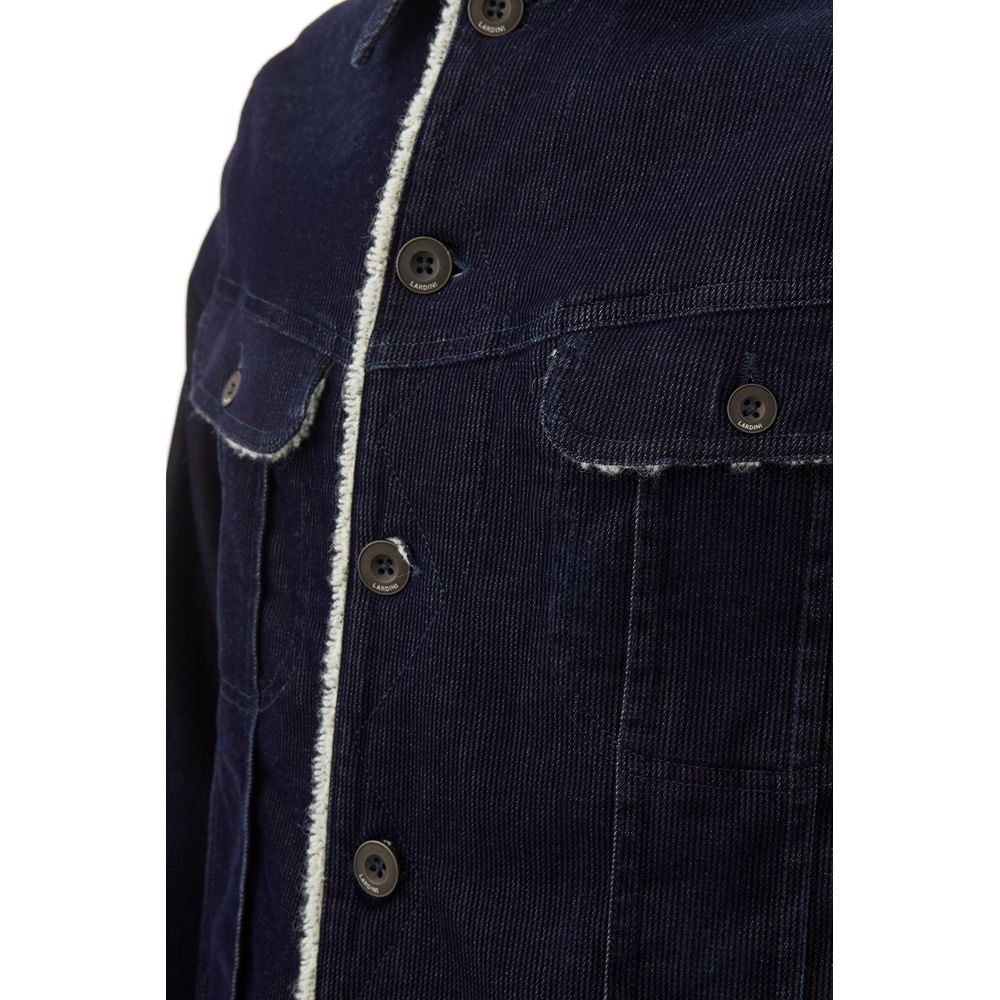 Lardini Blue Cotton Denim Jacket - Image 3