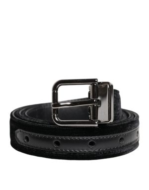 Dolce & Gabbana Black Leather Metal Buckle Classic Belt