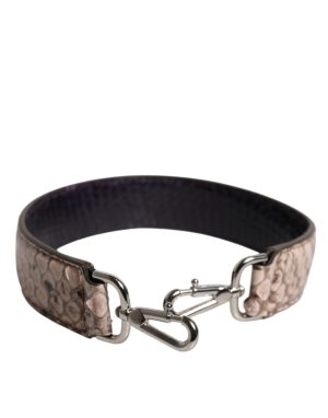 Dolce & Gabbana Black Cream Exotic Leather Bag Shoulder Strap