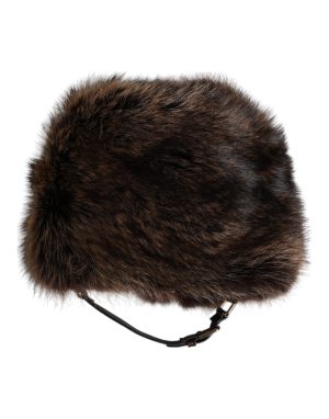 Dolce & Gabbana Brown Fur Women Bucket Hat