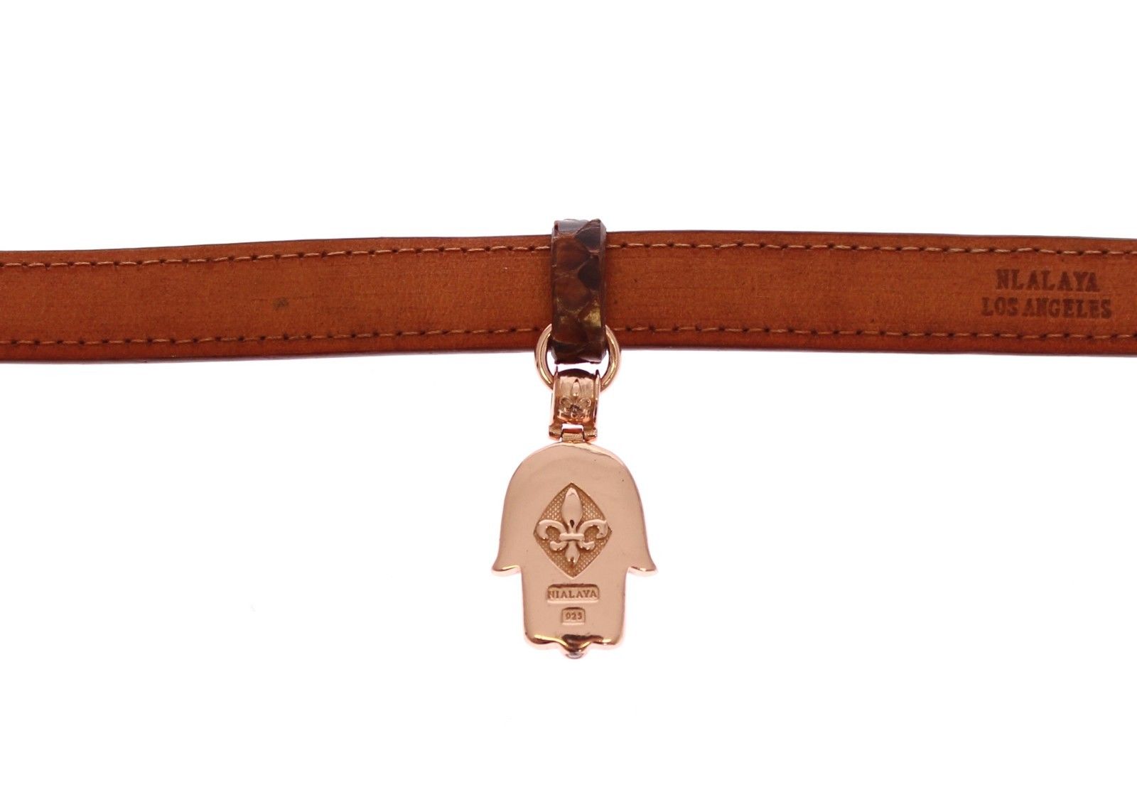Nialaya CZ Hamsa Eye 18K Gold 925 Silver Bracelet - Image 4