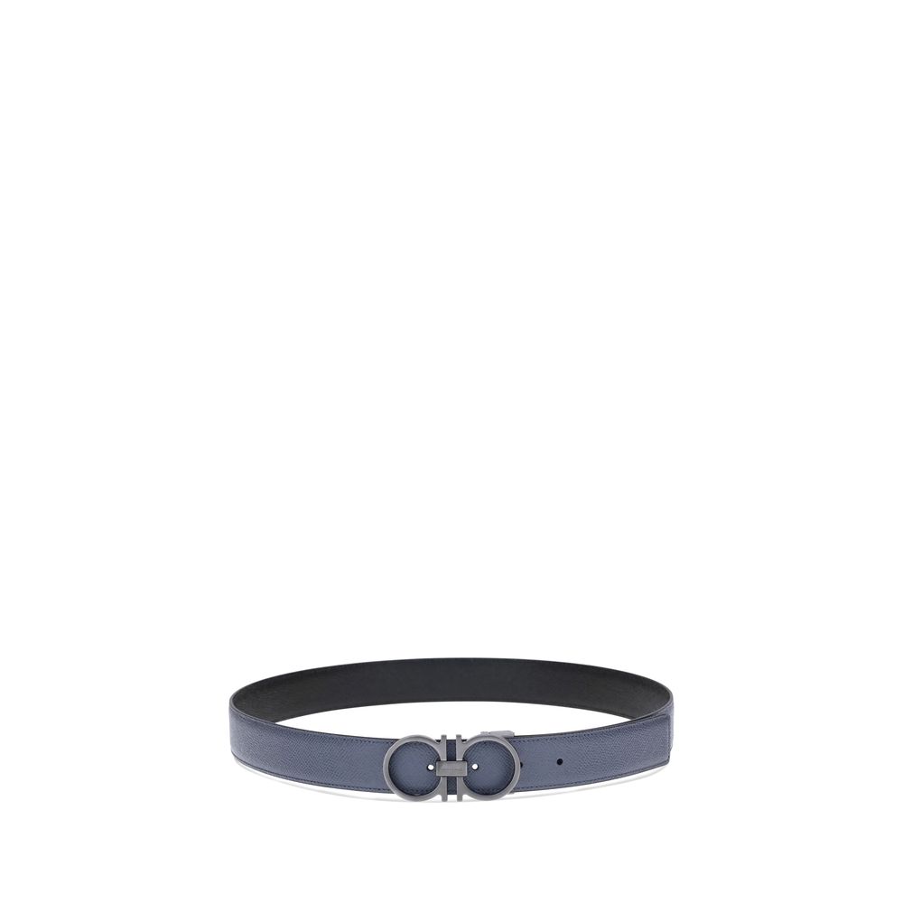 Ferragamo Blue Calf Leather Bos Taurus Regular Belt - Image 2
