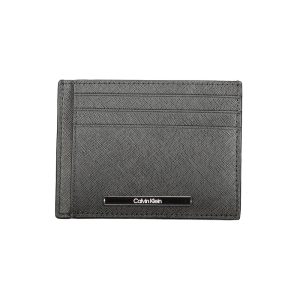 Calvin Klein Black Leather Mens Wallet Holder