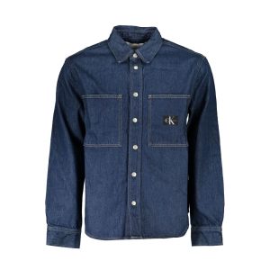 Calvin Klein Blu Cotton Men Jacket