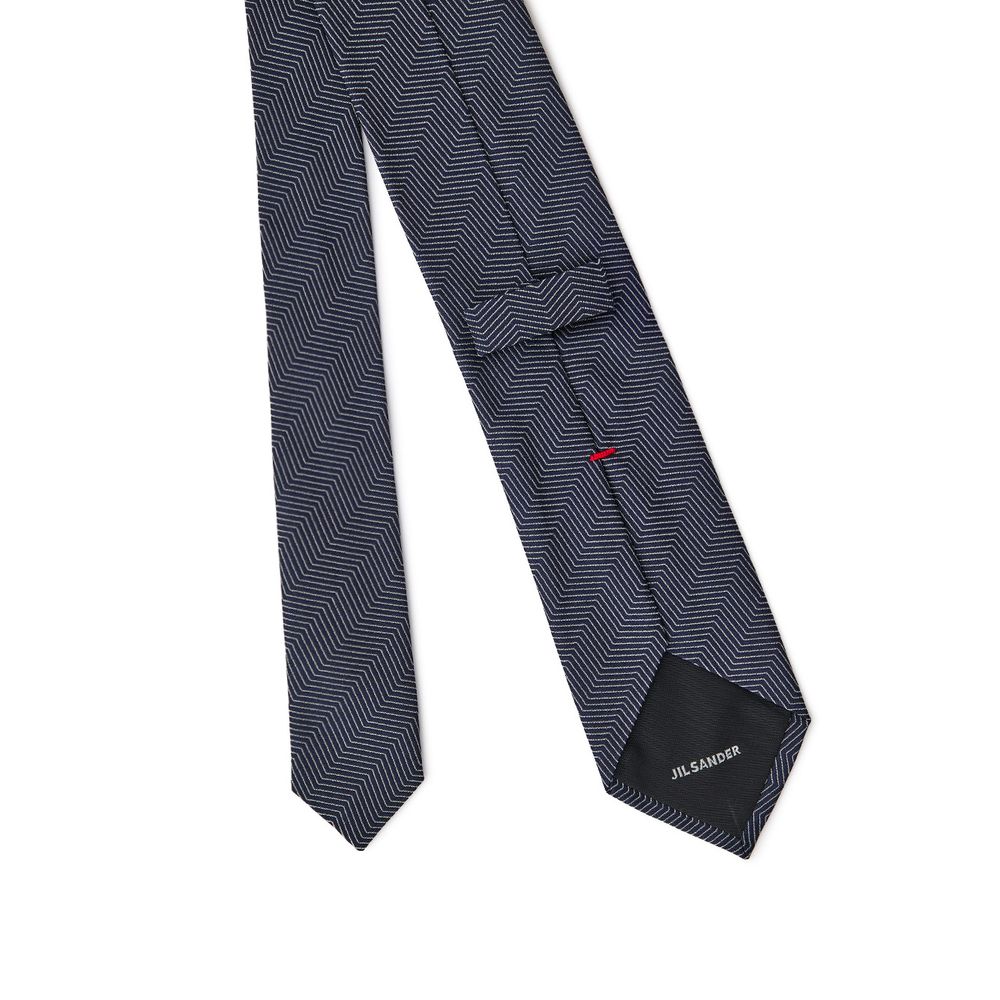 Jil Sander Blue Silk Tie - Image 2