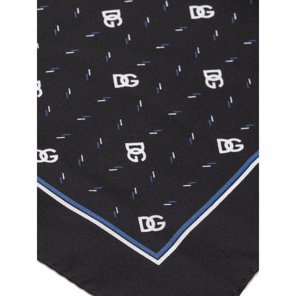 Dolce & Gabbana Black Silk Pocket Square - Image 2