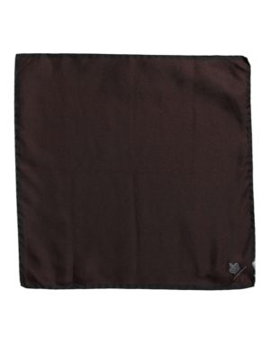 Dolce & Gabbana Brown DG Crown Silk Square Men Foulard Scarf
