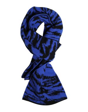Dolce & Gabbana Blue Black Logo Neck Warmer Wrap Shawl Scarf
