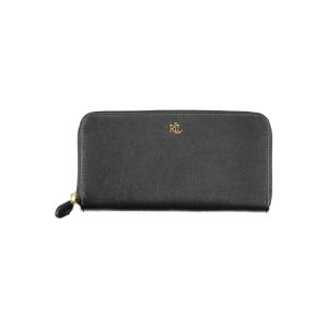 Ralph Lauren Black Leather Women Wallet