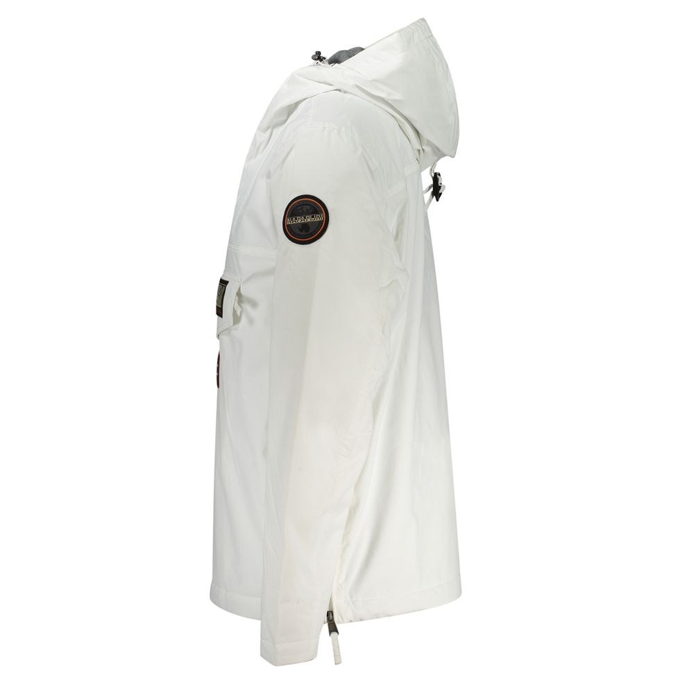 Napapijri White Polyamide Men's Jacket - Image 3