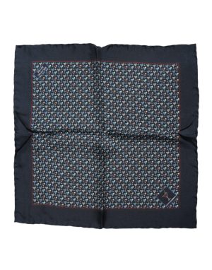 Dolce & Gabbana Blue Cocktail Silk Square Foulard Scarf