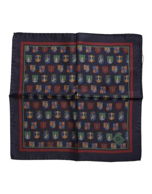 Dolce & Gabbana Multicolor Medals Square Foulard Scarf