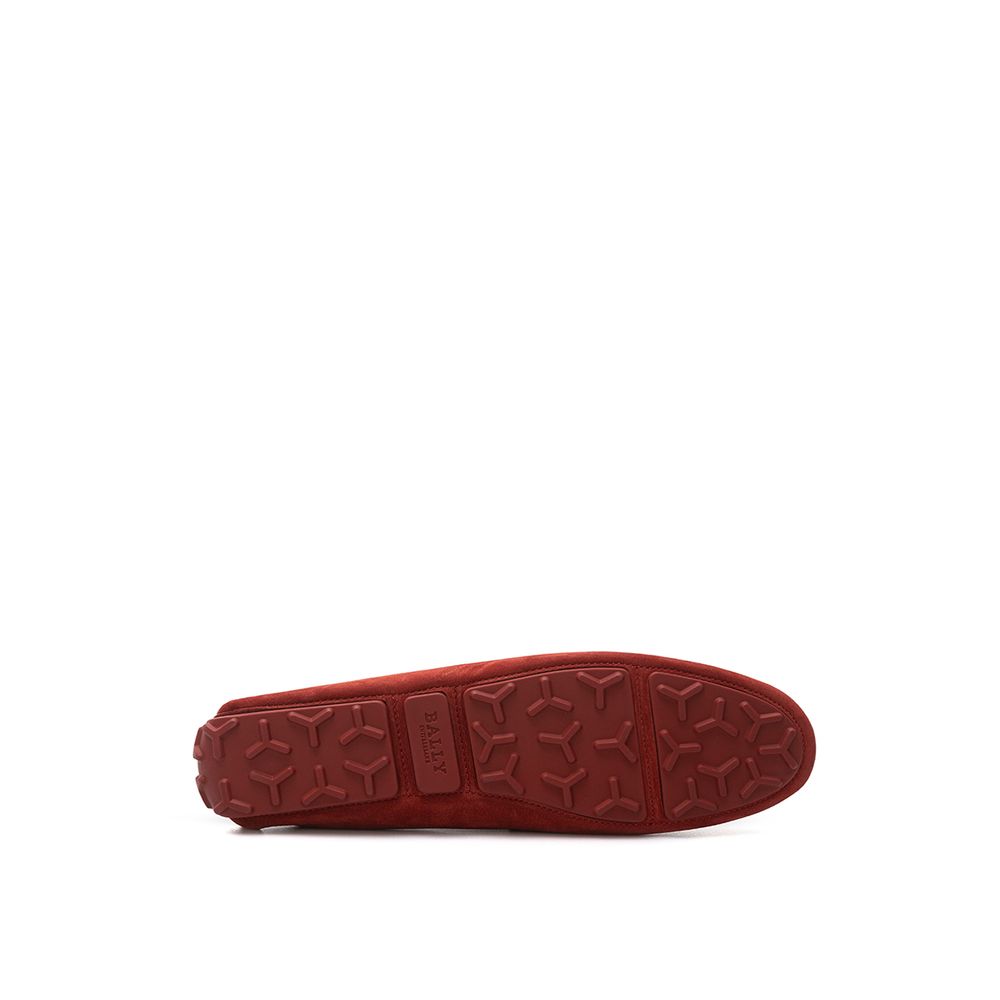 Bally Bordeaux Leather Moccassin - Image 5