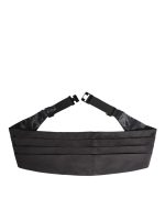 Dolce & Gabbana Black Men 100% Silk Belt Wide Waist Cummerbund