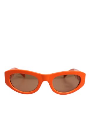 Dolce & Gabbana Orange Reborn To Live Oval Frame Logo Eyewear Sunglasses