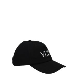 Valentino Garavani Black Cotton Cap (Baseball Hat)
