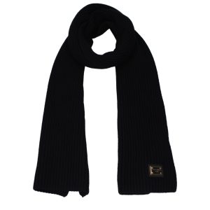 Dolce & Gabbana Black Cashmere Scarf