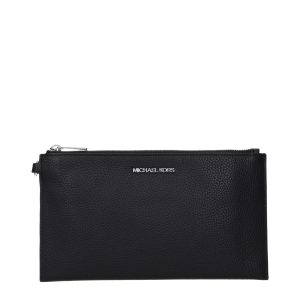 Michael Kors Black Leather Clutch Bag