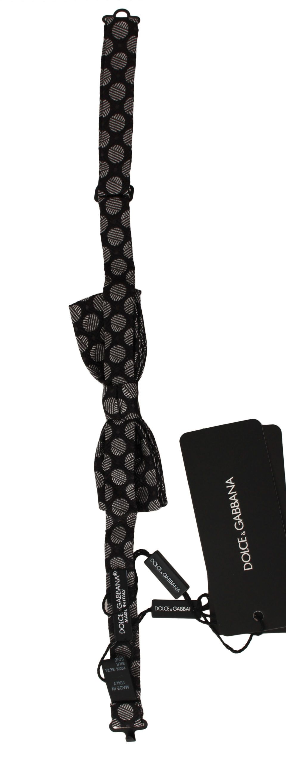 Dolce & Gabbana Brown Silk Polka Dot Jacquard Men Bow Tie Papillon - Image 2