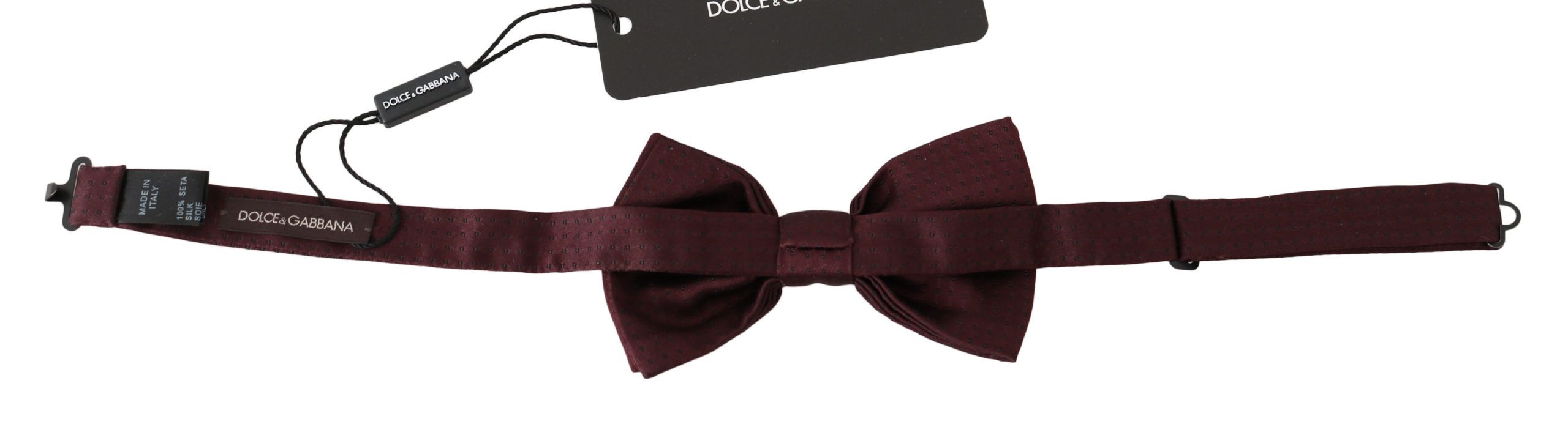 Dolce & Gabbana Silk Polka Dot Adjustable Neck Bow Tie Papillon - Image 2