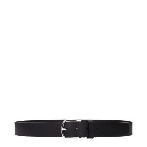 Testoni Black Leather Regular Belt