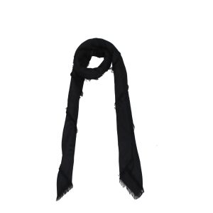 Balmain Black Viscose Foulard