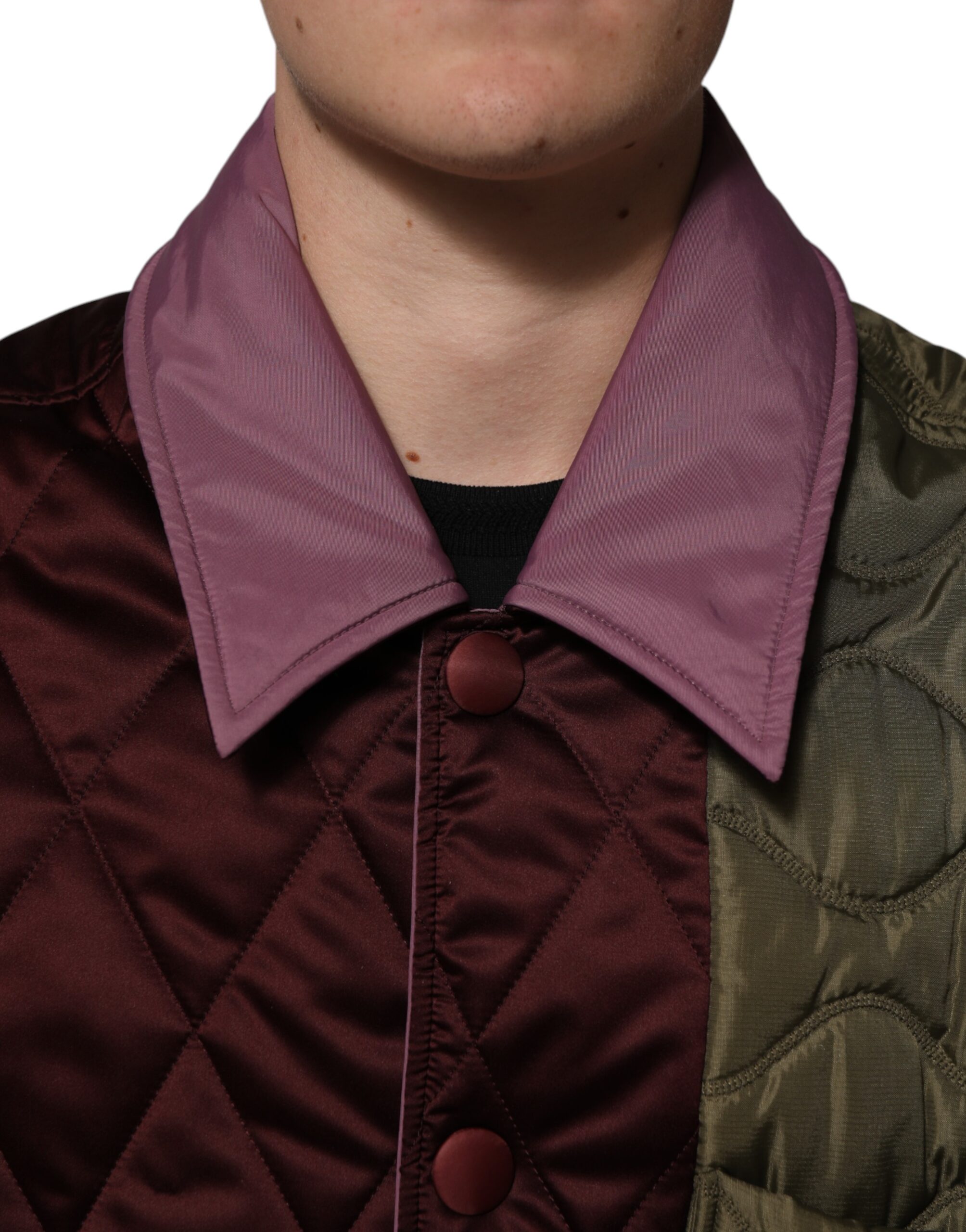 Dolce & Gabbana Multicolor Patchwork PolyesterQuilted Jacket - Image 5