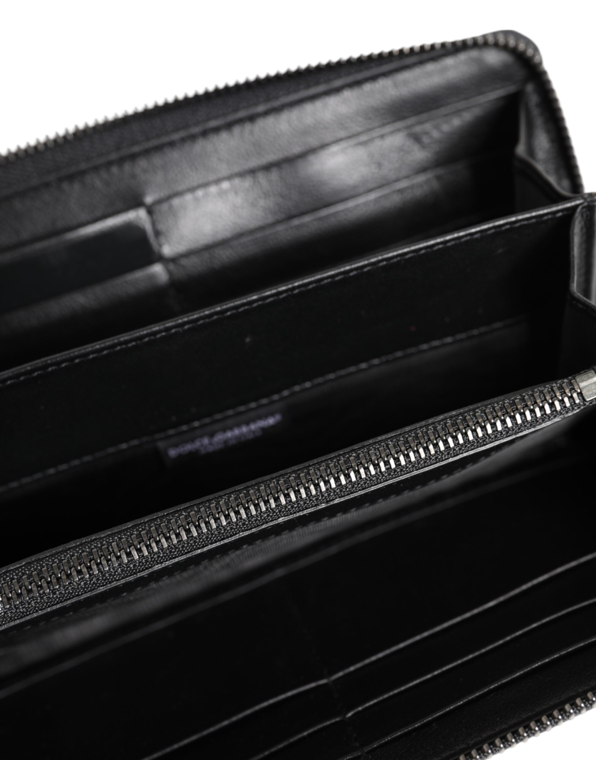 Dolce & Gabbana Black Blue Exotic Leather Men Continental Clutch Wallet - Image 7