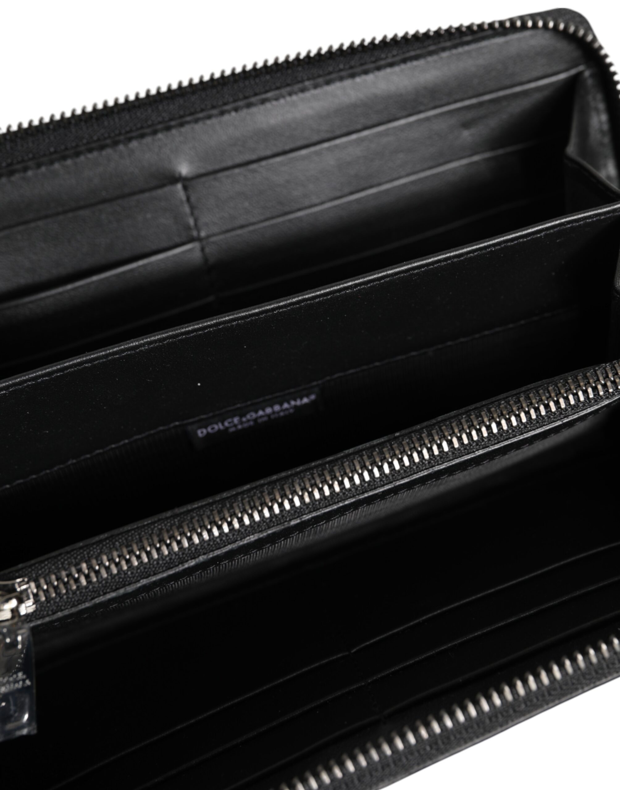 Dolce & Gabbana Black Brown Exotic Leather Men Continental Clutch Wallet - Image 7