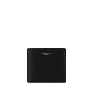 Saint Laurent Black Calf Leather Bos Taurus Wallet