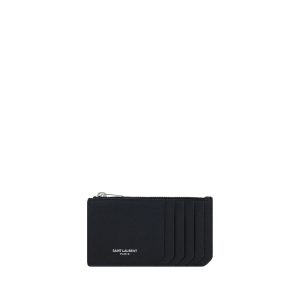 Saint Laurent Black Calf Leather Bos Taurus Wallet