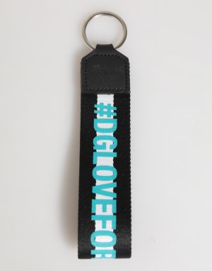Dolce & Gabbana Multicolor Logo Polyester Brass Holder Keychain Keyring