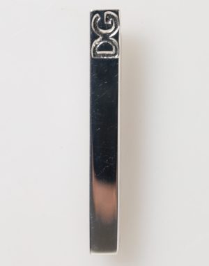 Dolce & Gabbana Silver Tone Brass Logo Branded Men Accessory Tie Clip Bar