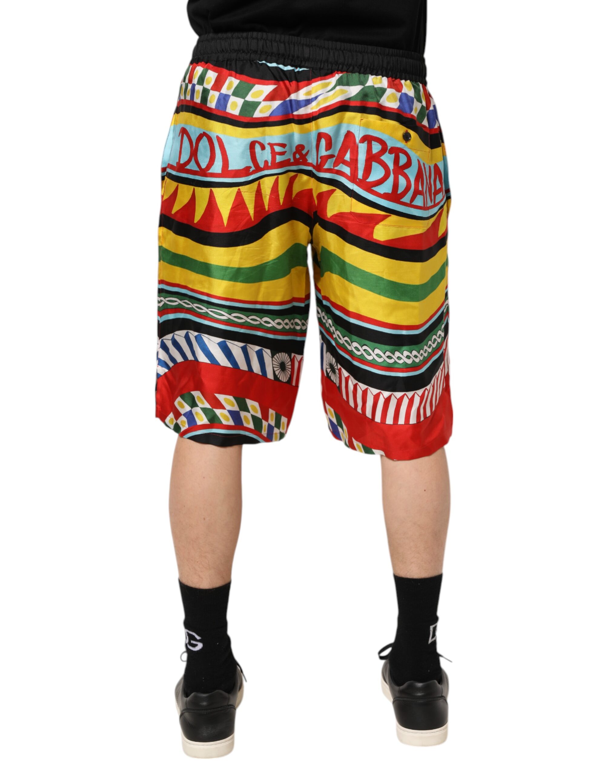 Dolce & Gabbana Multicolor Sicilian Carretto Shorts Swimwear - Image 4