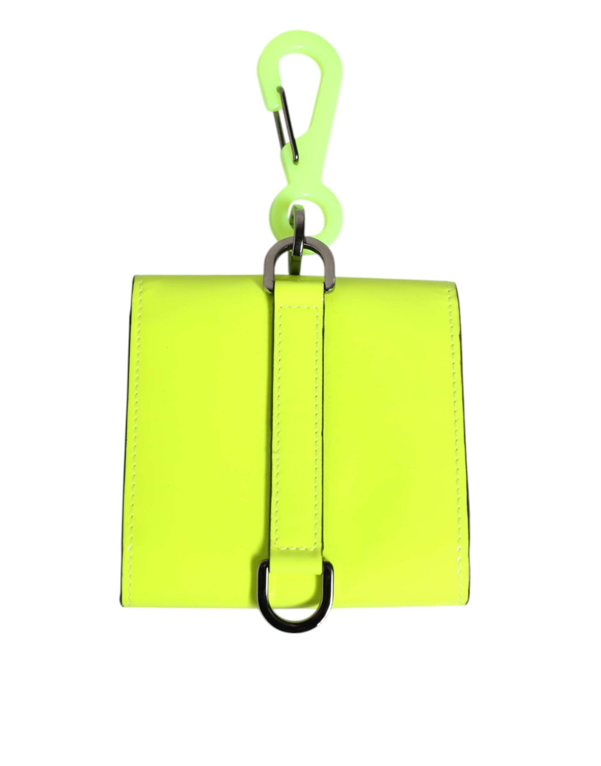 Dolce & Gabbana Yellow Green Bifold DG Logo Neck Strap Cardholder Wallet - Image 5