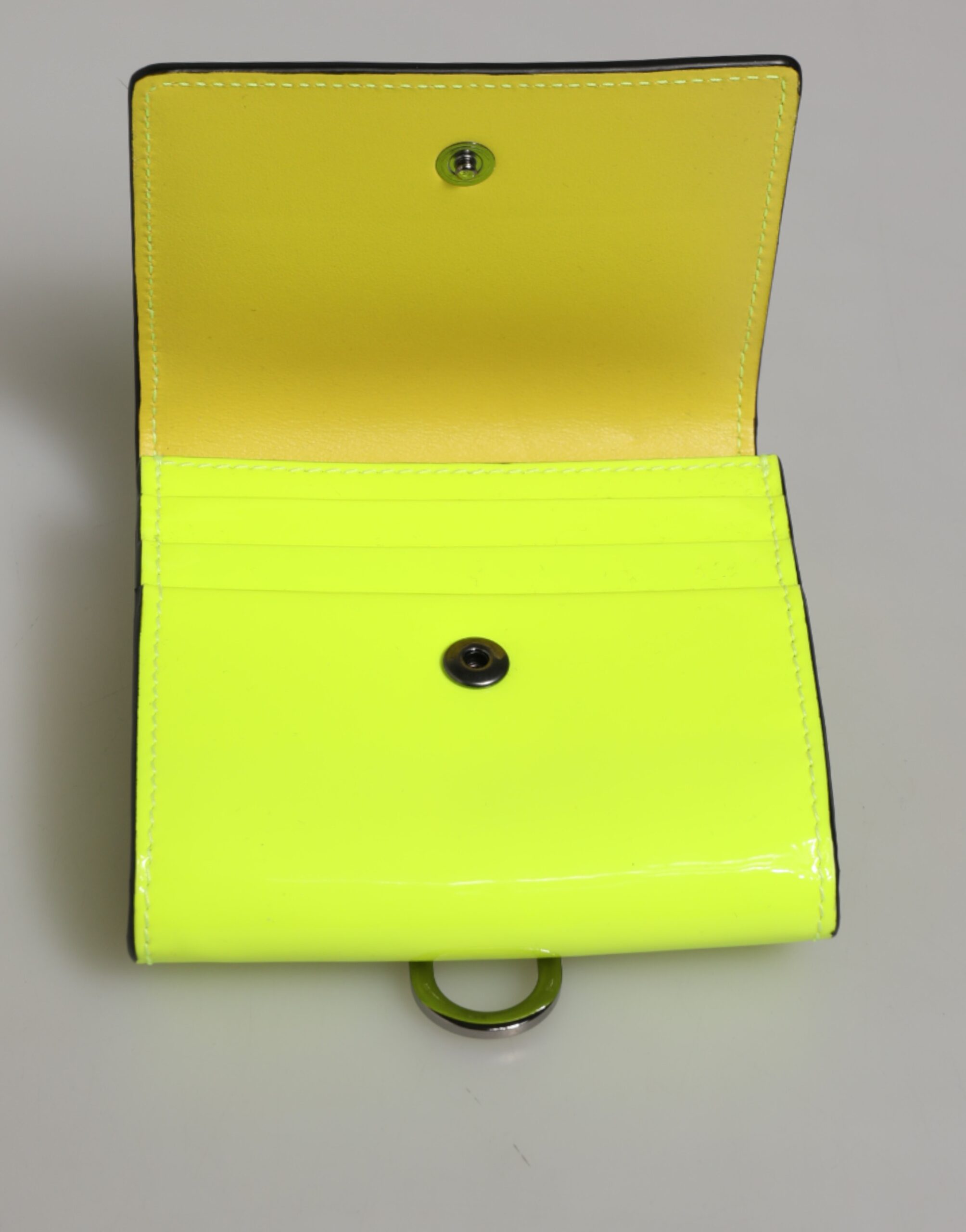 Dolce & Gabbana Yellow Green Bifold DG Logo Neck Strap Cardholder Wallet - Image 6