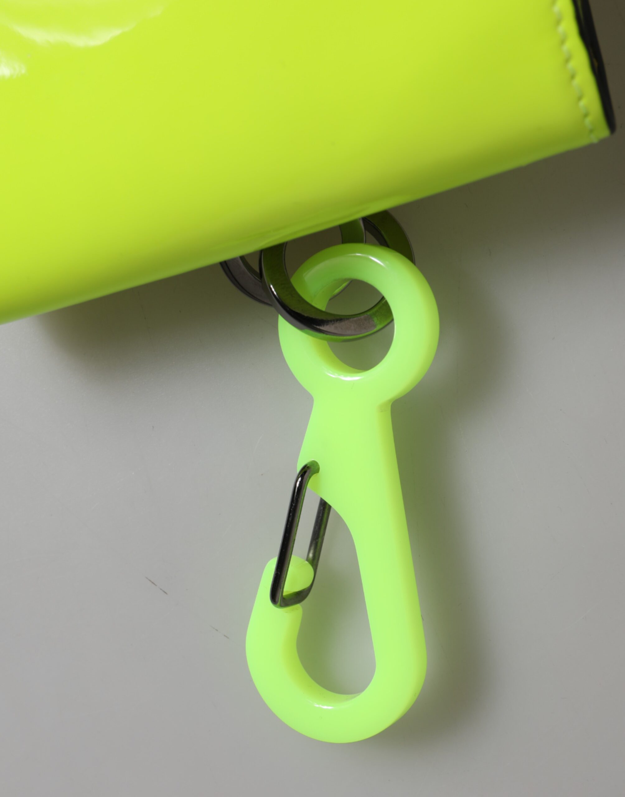Dolce & Gabbana Yellow Green Bifold DG Logo Neck Strap Cardholder Wallet - Image 7