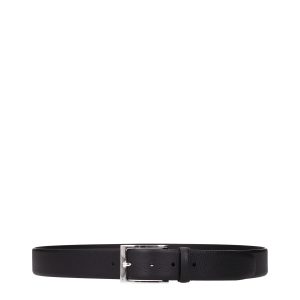 Testoni Black Leather Regular Belt