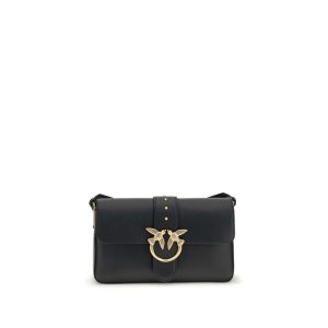 PINKO Black Leather Shoulder Bag