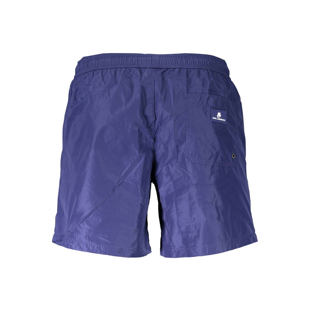 Karl Lagerfeld Blu Polyester Men's Swim Boxer - Image 2