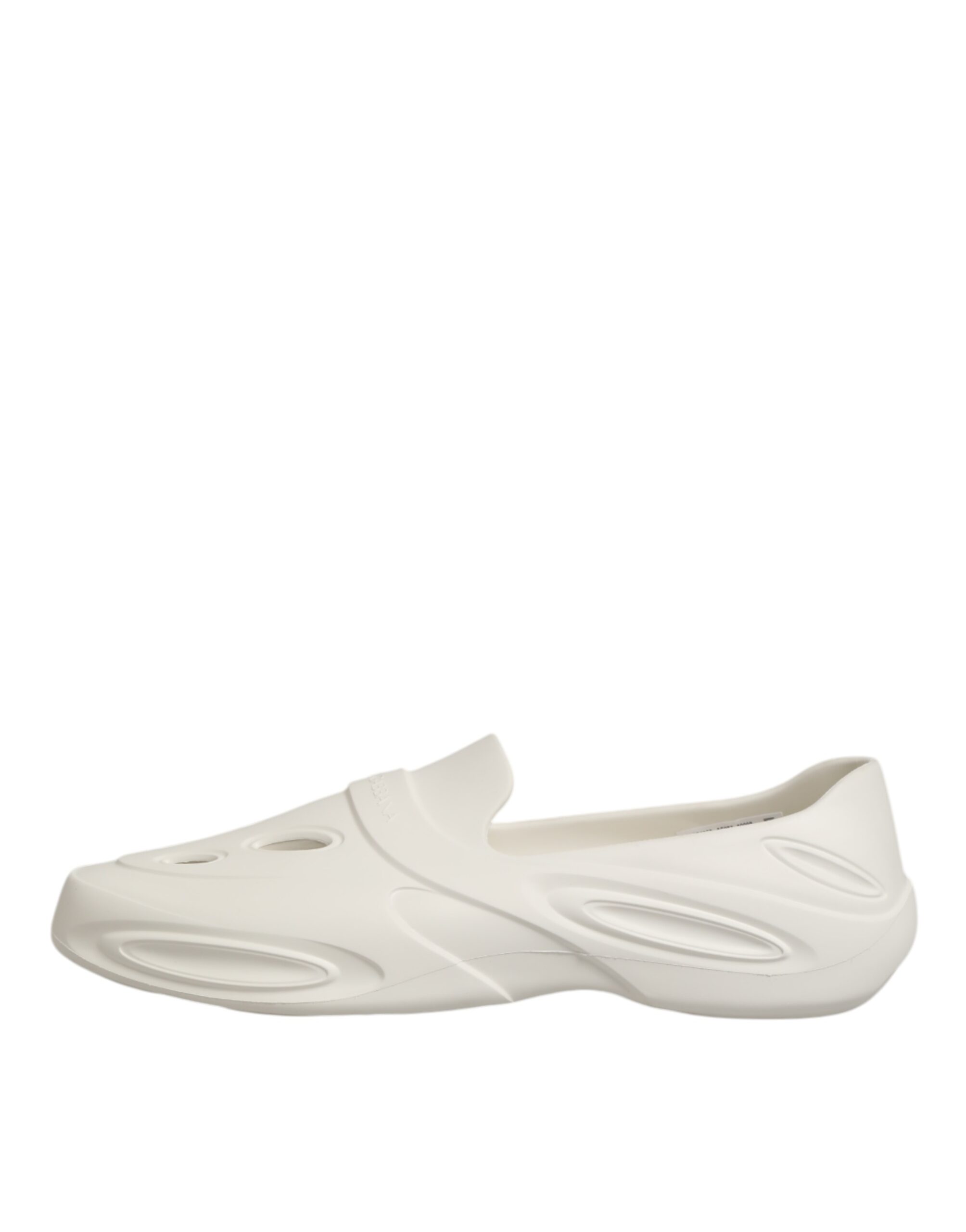Dolce & Gabbana White Rubber Slides Low Top Sneakers Shoes - Image 7