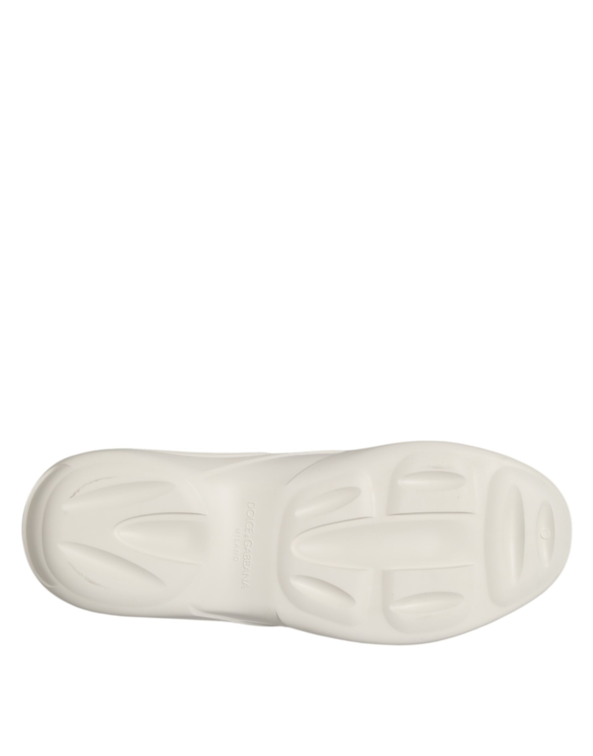 Dolce & Gabbana White Rubber Slides Low Top Sneakers Shoes - Image 8