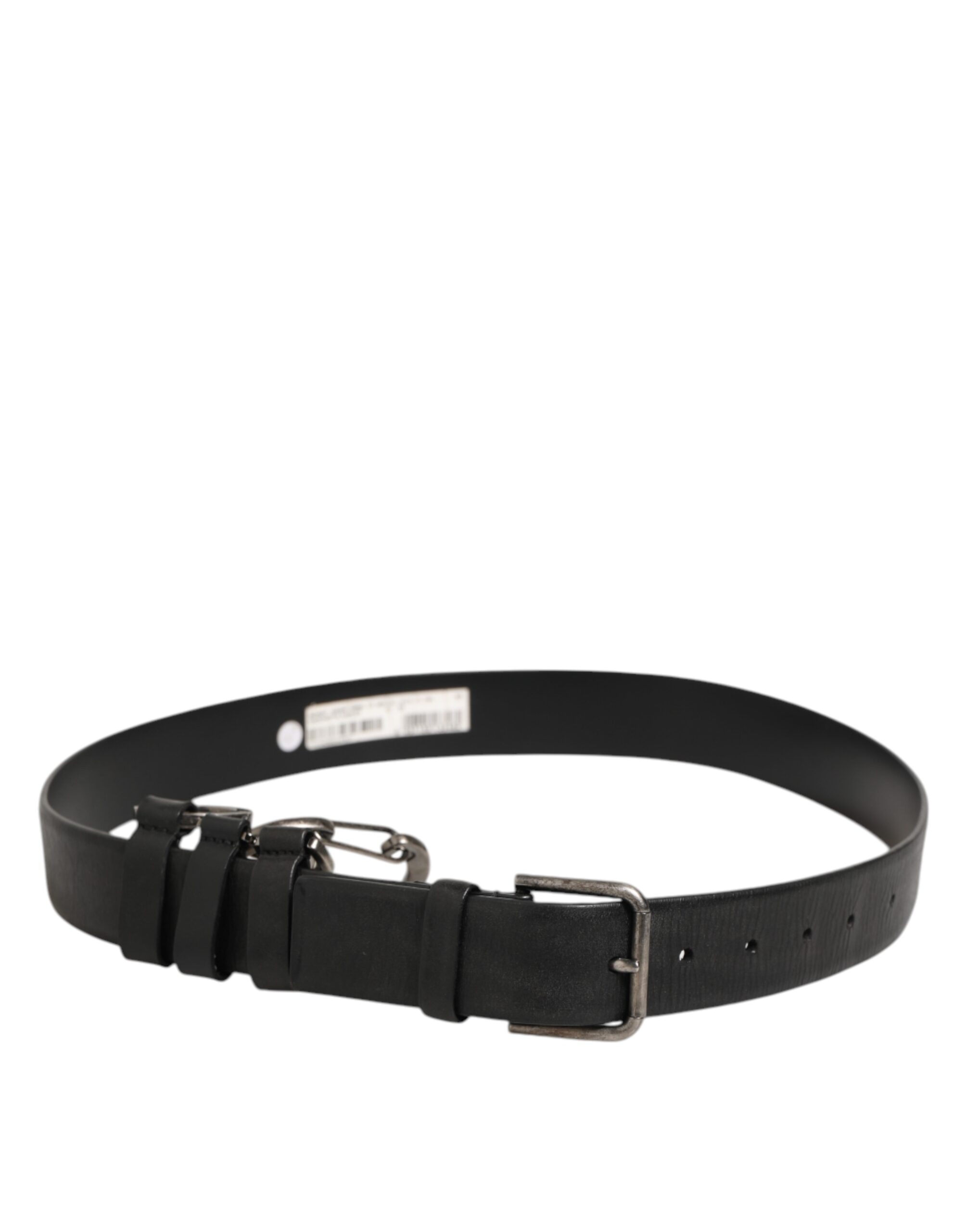 Dolce & Gabbana Black Key Ring Clip Attachments Buckle Belt - Image 5